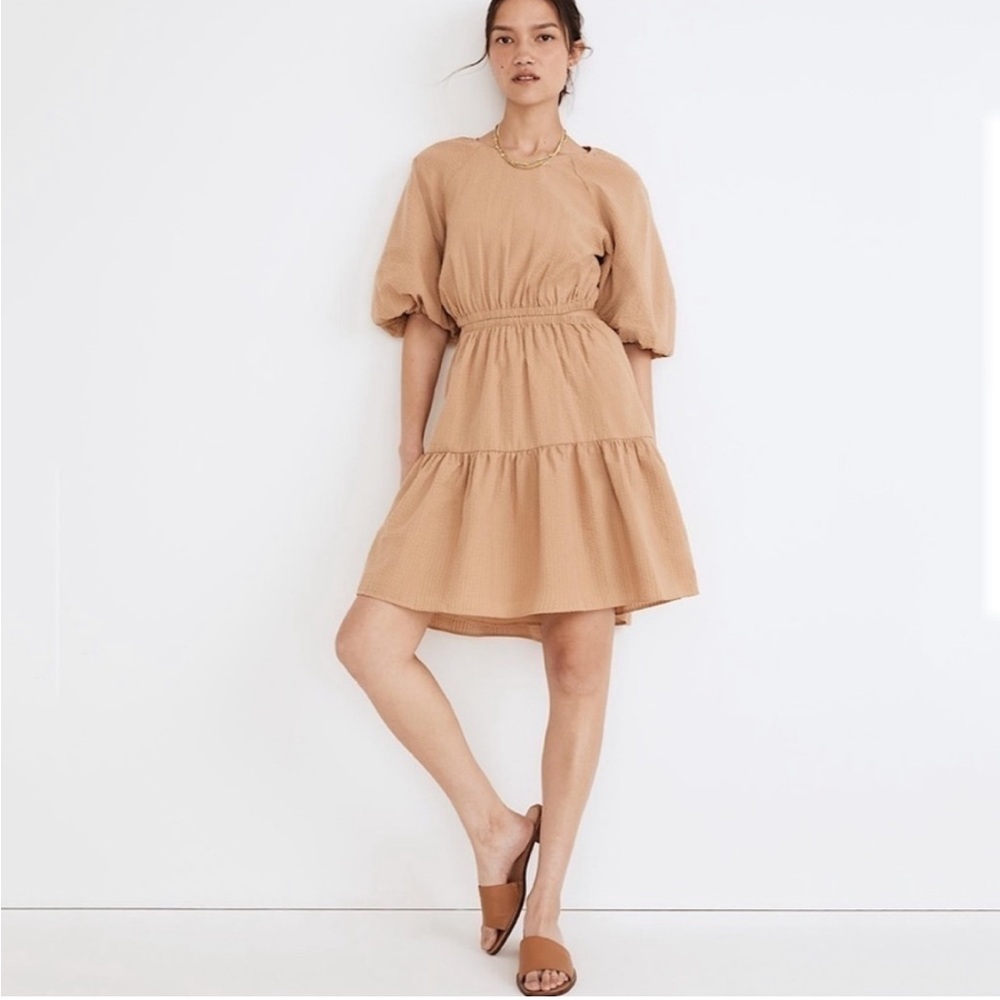 Madewell Camel Textured dress